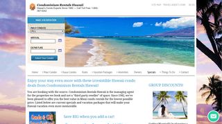 Maui & Kauai Condo Rental Specials - Condominium Rentals Hawaii ...