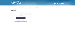 My Account - Public Web English - Condor Ferries