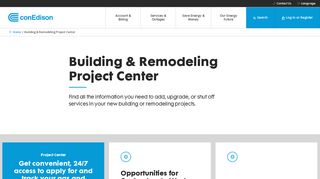 Building & Remodeling Project Center | Con Edison