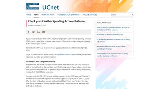 Check your Flexible Spending Account balance | UCnet