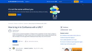 How to log in to Confluence with a URL? - Atlassian Community