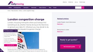 London Congestion Charge | reallymoving.com