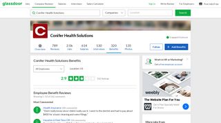 Conifer Health Solutions Employee Benefits and Perks | Glassdoor