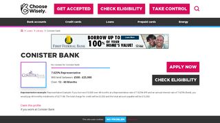 Conister Bank Personal Loan - In depth info & reviews | Choose Wisely