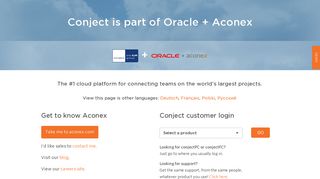 DE leader Conject now part of Aconex | Aconex