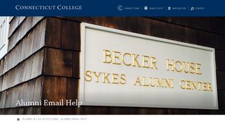 Alumni Email Help · Connecticut College