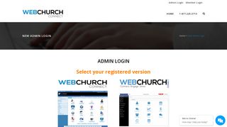 New Admin Login - Web Church Connect