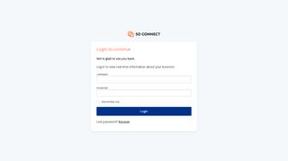 SO Connect dashboard