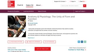 Anatomy & Physiology: The Unity of Form and Function - McGraw-Hill ...