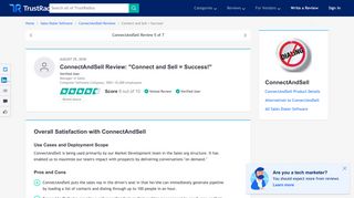 ConnectAndSell Review: Connect and Sell = Success! - TrustRadius