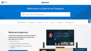 Welcome to Spectrum Support - Spectrum.net