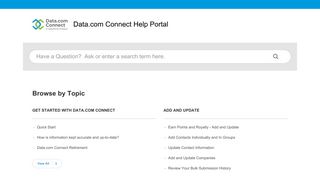 Data.com Connect | Portal