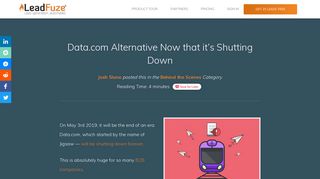 Data.com Alternative Now that it's Shutting Down - LeadFuze