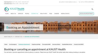 Booking an Appointment | KAUST Health