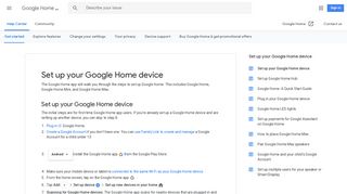 Set up your Google Home device - Android - Google Home Help