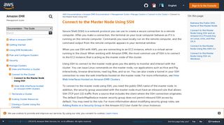 Connect to the Master Node Using SSH - Amazon EMR