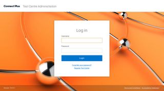 Test Centre Administration: Login Page