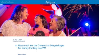 How much are the Connect at Sea packages for ... | Disney Parks ...