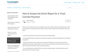 How to Access the Donor Report for a Truist Connect Payment ...