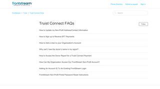 Truist Connect FAQs – FrontStream