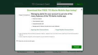TD Connect Card - Home Page - visaprepaidprocessing.com