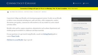 Moodle · Connecticut College