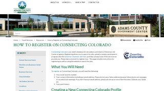 How to Register on Connecting Colorado | Adams County Government