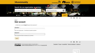 User account | SAcommunity - Connecting Up Australia