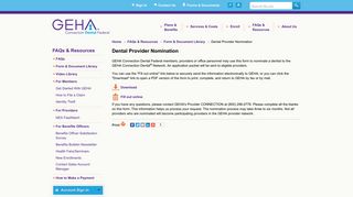 Dental Provider Nomination | GEHA Connection Dental Federal