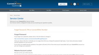 Forgot Password or Number | ConnectMiles | Copa Airlines