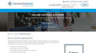 Online Savings Account | NJ & NY Bank Account | ConnectOne Bank