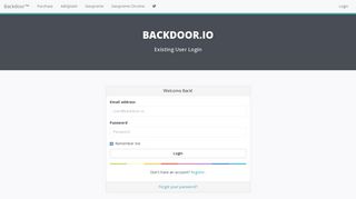Backdoor / Login