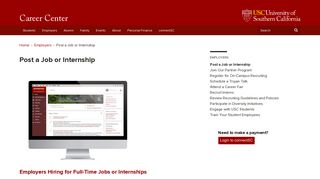 Post a Job or Internship | Career Center | USC