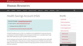 Health Savings Account (HSA) | Human Resources | Washington ...