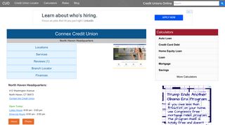 Connex Credit Union - North Haven, CT - Credit Unions Online