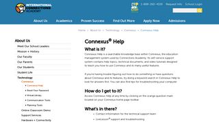 Online Classroom Help | Connexus Connections Academy