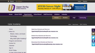 Cyber Academy / Sign In - Upper Darby School District