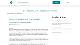 Connexus EMS Course Grace Periods