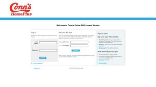 Conn's Online Bill Payment Service - Enrollment -