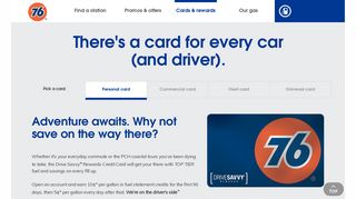 Cards & Rewards - 76 Gas Stations