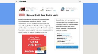 Conoco Credit Card Online Login - CC Bank