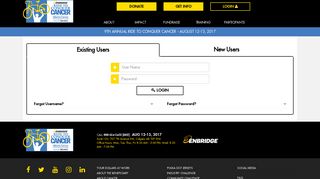 User Login - The Ride to Conquer Cancer