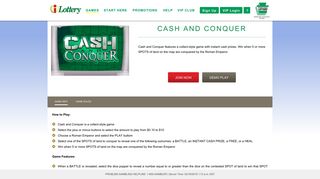 Cash and Conquer | Online Reveal Games | PAiLottery.com
