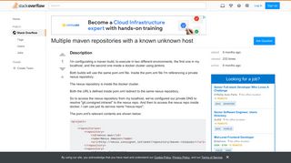 Multiple maven repositories with a known unknown host - Stack Overflow