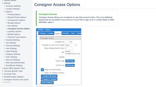 Consignor Access Options - The Complete SimpleConsign User Guide
