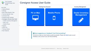 Consignor Access User Guide - The Complete SimpleConsign User ...