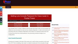 Setting Line Console Password for Cisco router in Packet Tracer