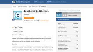 Consolidated Credit Reviews 2019 | Verified Customer Reviews