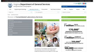 Virginia Division of Consolidated Laboratory Services (DCLS) - DGS ...