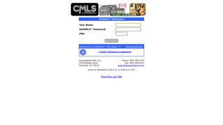 Consolidated MLS Login Page
